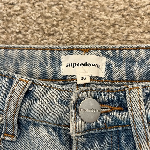 SUPERDOWN Revolve Marilyn Denim Straight leg Jean in light blue wash - Picture 5 of 6